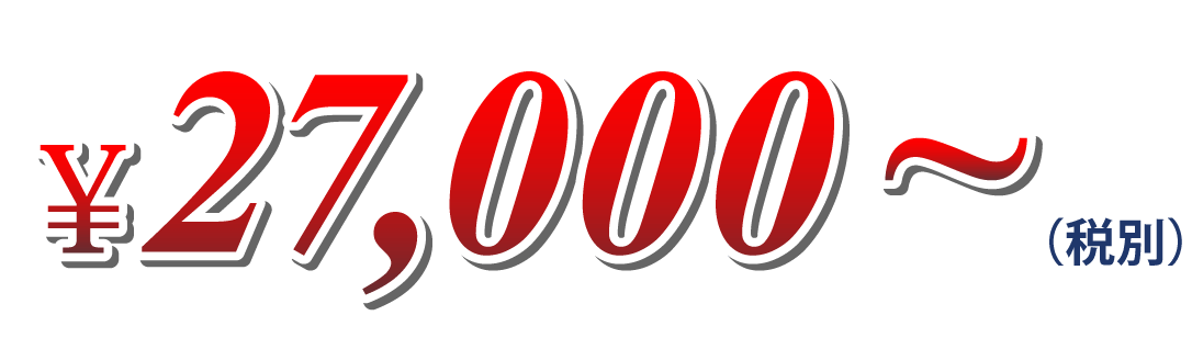 ¥27,000～（税別）