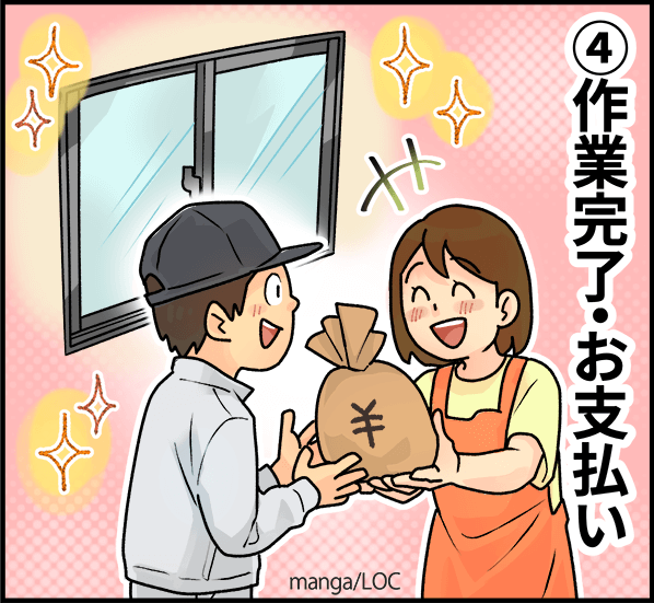 ④作業完了・お支払い